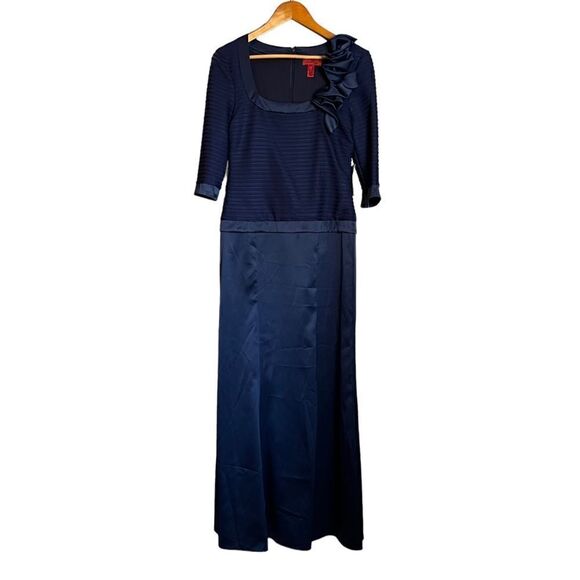NWT! JS Collections navy maxi formal dress - Picture 2 of 11